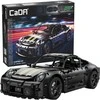 CaDA statybiniai blokeliai Automobilis 35 cm miesto automobilis RUF GT juoda Važiuoklė 1655 dalys