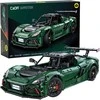 CaDA konstruktoriaus kaladėlės Automobilis 54 cm miesto automobilis Lotus Exige taurė 430 tamsiai žalia transporto priemonė 3730 detalių
