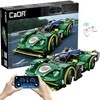Klocki konstrukcyjne CaDA Samochód zdalnie sterowany Lentyninė mašinėlė 29 cm žalia Emerald Deity Sport Car Važiuoklė 388 dalys RC Dual Mode