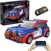 CaDA statybiniai blokai Nuotoliniu būdu valdomas automobilis Sportinis automobilis 18 cm 1:20 Renault5 Maxi Turbo 282 dalys RC Dvigubo režimo C51095W