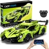 Konstruktoriaus kaladėlės CaDA Automobilis su nuotolinio valdymo pultu Sportinis automobilis 21 cm 1:14 Phantom Ghost 416 dalių RC Dual Mode