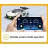 Statybiniai laikrodžiai CaDA Savaeigis nuotolinio valdymo Lentininė mašina kirvis 22 cm Fantasma Race Car Važiuoklė 322 elementai RC Dvigubo režimo