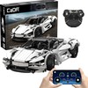 CaDA Building Blocks nuotoliniu būdu valdomas automobilis sportinis automobilis Raudona 30 cm Storming sportinis automobilis Važiuoklė 402 Elements RC Dual Mode