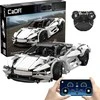 CaDA Building Blocks nuotoliniu būdu valdomas automobilis sportinis automobilis Raudona 30 cm Storming sportinis automobilis Važiuoklė 402 Elements RC Dual Mode