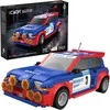 CaDA statybiniai blokai Nuotoliniu būdu valdomas automobilis Sportinis automobilis 18 cm 1:20 Renault5 Maxi Turbo 282 dalys RC Dvigubo režimo C51095W