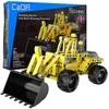 CaDA Technic Construction Bricks Loader 25 cm Didelis buldozeris Statybinė transporto priemonė su atgaline pavara