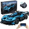 CaDA statybiniai blokai „Racer“ nuotoliniu būdu valdomas lenktyninis automobilis „Bluefire Spectre“ sportinis automobilis, 421 detalė, RC