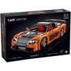 CaDA statybiniai blokai Nuotoliniu būdu valdomas automobilis 56 cm oranžinės spalvos automobilių lenktynės Mazda RX-7 3305 dalys RC