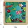 Fisher Price Spalvinga medinė dėlionė Vabzdžiai miške 10 dalių