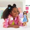 Barbie Barbė - Fashionista lėlė, džinsinė drugelio suknelė (HyT89)
