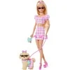 Mattel BARBIE TWINNING LOOKS šviesiaplaukės lėlės ir šunelio rinkinys (JFP36)