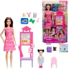 Mattel Lėlė Barbie Kariera Nauczycielka przedszkola uczennica + priedai