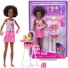 Mattel Barbie Babysitter Skipper lėlės rinkinys su kūdikiu ir maitinimo kėdute