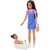 Mattel Barbie Skipper Babysitter lėlės rinkinys su kūdikiu ir vonia