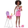 Mattel Barbie Babysitter Skipper lėlės rinkinys su kūdikiu ir maitinimo kėdute