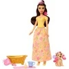 Mattel BELLA Lėlė Disney Princesė Gražuolė ir Pabaisa Belė ir šuo vonioje