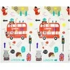 Humbi Mat dvipusis sulankstomas mokomasis XPE putplastis 180x150x1cm Londonas, autobusas, gatvės, miestas