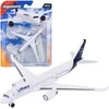 Metalinis „Airbus A350-900 Lufthansa“ keleivinis lėktuvas, baltas orlaivis, 10 cm