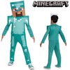 „Minecraft“ karnavalinis kostiumas Steve'as deimantinio šarvų kostiume, 127–136 cm (7–8 metai)