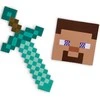 Disguise Minecraft kostium Halloween, strój karnawałowy komplektas diamentowy miecz + Maska Steve
