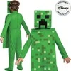 Minecraft berniuko karnavalinis kostiumas, šliaužiančiojo kostiumo maskuotė 127–136 cm (7–8 metai)