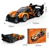 Oranžinis CaDA konstruktoriaus kaladėlės „Racer Blitz Oranžinis“ lenktyninis automobilis, 163 detalės