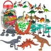 Boley Laukinių dinozaurų figūrėlių rinkinys 55 dalių konteineryje