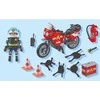 PLAYMOBIL ACTION HEROES Ugniagesių motociklas ir alyvos išsiliejimas 71466