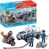 Playmobil Rinkinys City Heroes figurka policjanci auto i motocykl + priedai 55 dalys