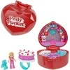 Mattel Polly Pocket kompaktiškas gimtadienio rinkinys su žiedu ir torto figūrėle