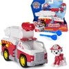 „Paw Patrol“ ugniagesių gelbėjimo automobilis su Maršalo gaisrinės mašinos figūrėle ir vandens raketomis
