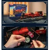 Puremind Harry Potter Sulankstomas medinis traukinio modelis Hogvartso ekspresas su šviesa ir garsu, 3D dėlionė "pasidaryk pats"