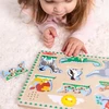 Medinės dėlionės su garsu – gyvūnai zoologijos sode Melissa & Doug