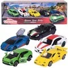 SIMBA Rinkinys 5 metalinės transporto priemonės Lenktyniniai automobiliai Italian Springs Svajonių automobiliai Alfa Romeo Lamborghini kaip dovana