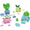 Mega Pokemon blokai 118 vnt rinkinys 4 žolės Pokemon + 4 Pokeballs HWR77