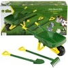 Little Gardener's Rinkinys John Deere Vaikiškas karutis smėliui + žalia sodo įrankiai Kastuvas Rake Klein