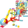 Trako rinkinys automobiliams ABC + 2 transporto priemonės Race N Loop Park