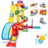 Trako rinkinys automobiliams ABC + 2 transporto priemonės Race N Loop Park