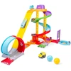 Trako rinkinys automobiliams ABC + 2 transporto priemonės Race N Loop Park