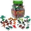 Dinozaurai Figūrėlės Didelės Rinkinys Indelyje + Priedai 40 Vnt 5-13 cm Boley
