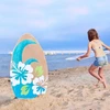Skimboard 96cm medinė banglentė su gėlėmis