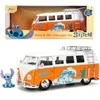 Simba Stitch Disney komplektas figurka 4 cm + pojazd Volkswagen T1 1:24