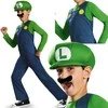Super Mario karnavalinis kostiumas berniukui, Luigi kostiumas, maskuotė 137-149 cm (10-12 metų)