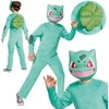 Karnavalinis kostiumas Pokemon Bulbasaur kostiumas žalias persirengimas Kigurumi 137-149 cm (10-12 metų)