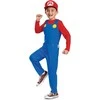 Super Mario raudonas kostiumas, karnavalinis Mario kostiumas, maskuojamas 127-136 cm, 7-8 metų amžiaus