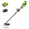 Greenworks styginė žoliapjovė ir krūmapjovė viename 40V GD40BCK4 (su 4Ah akumuliatoriumi)