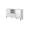 Cama Meble Baldai - Abeto Komoda 150x42x82 Balta Blizgi