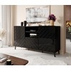 Cama Meble Baldai - Abeto Komoda 150x42x82 Blizgi Juoda
