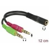 Adapteris Delock 3.5mm x2 kištukai - 3.5mm lizdas; 0,12m