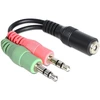 Adapteris Delock 3.5mm x2 kištukai - 3.5mm lizdas; 0,12m